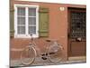 Medieval Town House and Bicycle, Romantische Strasse, Dinkelsbuhl, Bayern, Germany-Walter Bibikow-Mounted Photographic Print