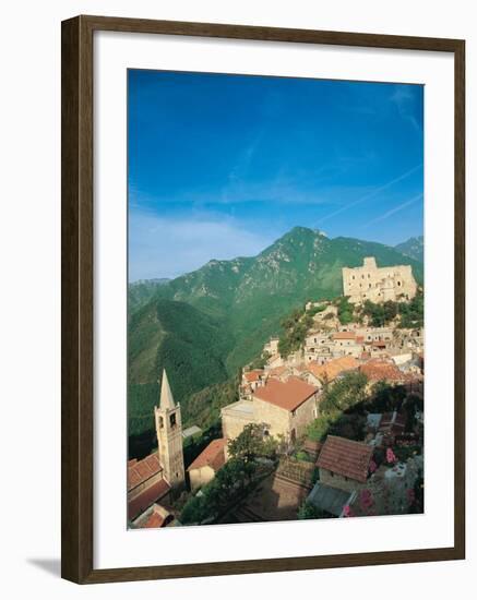 Medieval Town, Liguria, Italy-Walter Bibikow-Framed Photographic Print