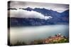 Medieval Town On Lake Garda, Malcesine, Italy-George Oze-Stretched Canvas