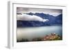 Medieval Town On Lake Garda, Malcesine, Italy-George Oze-Framed Photographic Print
