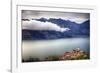 Medieval Town On Lake Garda, Malcesine, Italy-George Oze-Framed Photographic Print