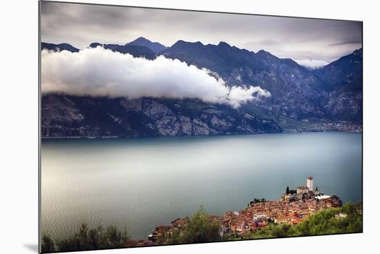 Medieval Town On Lake Garda, Malcesine, Italy-George Oze-Mounted Photographic Print