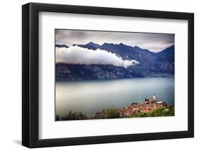 Medieval Town On Lake Garda, Malcesine, Italy-George Oze-Framed Photographic Print