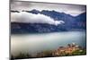 Medieval Town On Lake Garda, Malcesine, Italy-George Oze-Mounted Photographic Print