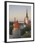 Medieval Town Walls and Spire of St. Olav's Church at Dusk, Tallinn, Estonia, Baltic States-Neale Clarke-Framed Photographic Print