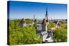 Medieval Town Walls and Spire of St. Olav's Church, Toompea Hill, Estonia, Baltic States, Europe-Nico Tondini-Stretched Canvas