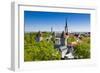 Medieval Town Walls and Spire of St. Olav's Church, Toompea Hill, Estonia, Baltic States, Europe-Nico Tondini-Framed Photographic Print