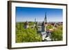 Medieval Town Walls and Spire of St. Olav's Church, Toompea Hill, Estonia, Baltic States, Europe-Nico Tondini-Framed Photographic Print