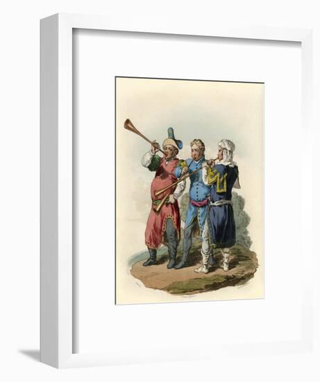 Medieval Trumpeters-Charles Hamilton Smith-Framed Art Print