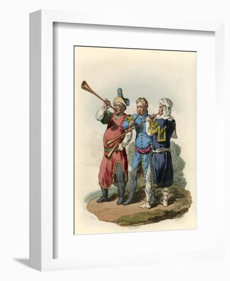 Medieval Trumpeters-Charles Hamilton Smith-Framed Art Print