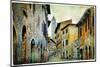 Medieval Tuscany. Streets of San Gimignano. Artistic Picture-Maugli-l-Mounted Photographic Print