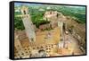 Medieval Tuscany Town - San Gimignano- Top View-Maugli-l-Framed Stretched Canvas