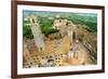 Medieval Tuscany Town - San Gimignano- Top View-Maugli-l-Framed Photographic Print