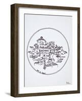 Medieval village of Haut de Cagnes, Provence, France-Richard Lawrence-Framed Photographic Print