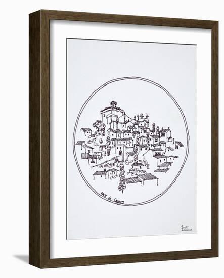 Medieval village of Haut de Cagnes, Provence, France-Richard Lawrence-Framed Photographic Print