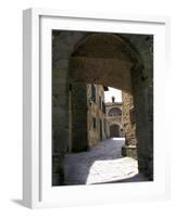 Medieval Village Turret, Gangonza, Tuscany, Italy-Marilyn Parver-Framed Photographic Print
