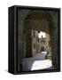 Medieval Village Turret, Gangonza, Tuscany, Italy-Marilyn Parver-Framed Stretched Canvas