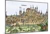 Medieval Walled City of Nuremberg, Germany, 1400s-null-Mounted Giclee Print