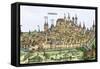 Medieval Walled City of Nuremberg, Germany, 1400s-null-Framed Stretched Canvas