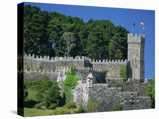 Medieval Walls Surrounding the Parador, Bayona, Galicia, Spain, Europe-Maxwell Duncan-Stretched Canvas