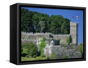 Medieval Walls Surrounding the Parador, Bayona, Galicia, Spain, Europe-Maxwell Duncan-Framed Stretched Canvas