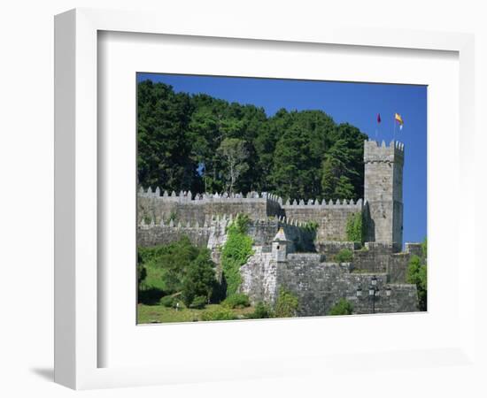 Medieval Walls Surrounding the Parador, Bayona, Galicia, Spain, Europe-Maxwell Duncan-Framed Photographic Print