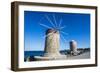 Medieval Windmills at Mandraki Harbour-Michael Runkel-Framed Photographic Print