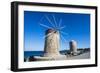 Medieval Windmills at Mandraki Harbour-Michael Runkel-Framed Photographic Print