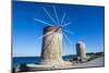 Medieval Windmills at Mandraki Harbour-Michael Runkel-Mounted Photographic Print