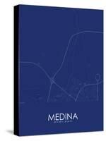 Medina, Saudi Arabia Blue Map-null-Stretched Canvas