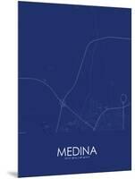 Medina, Saudi Arabia Blue Map-null-Mounted Poster
