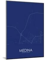 Medina, Saudi Arabia Blue Map-null-Mounted Poster