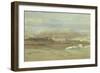 Medinet Habou, Thebes, 1838 pencil and watercolor-David Roberts-Framed Giclee Print