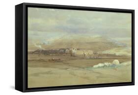 Medinet Habou, Thebes, 1838 pencil and watercolor-David Roberts-Framed Stretched Canvas
