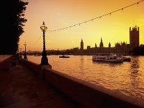 Houses of Parliament, as Seen at Sunset from across the River Thames, London, England-Medioimages/Photodisc-Photographic Print