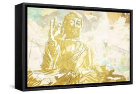 Meditate Gold-OnRei-Framed Stretched Canvas