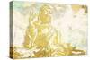 Meditate Gold-OnRei-Stretched Canvas