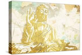 Meditate Gold-OnRei-Stretched Canvas