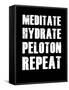 Meditate Hydrate Peloton Repeat-null-Framed Stretched Canvas