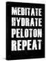 Meditate Hydrate Peloton Repeat-null-Stretched Canvas