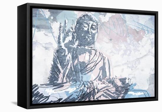 Meditate-OnRei-Framed Stretched Canvas