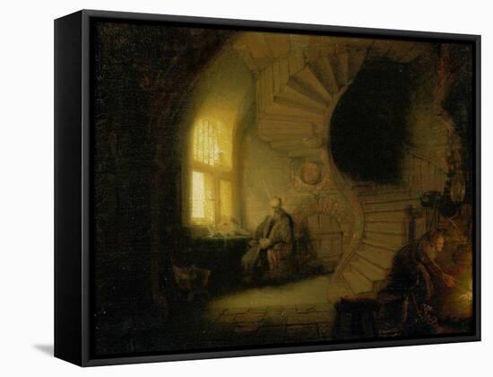 Meditating Philosopher, 1632-Rembrandt van Rijn-Framed Stretched Canvas