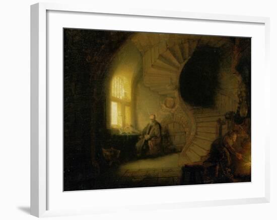 Meditating Philosopher, 1632-Rembrandt van Rijn-Framed Giclee Print