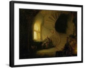 Meditating Philosopher, 1632-Rembrandt van Rijn-Framed Giclee Print