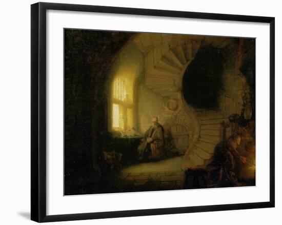 Meditating Philosopher, 1632-Rembrandt van Rijn-Framed Giclee Print