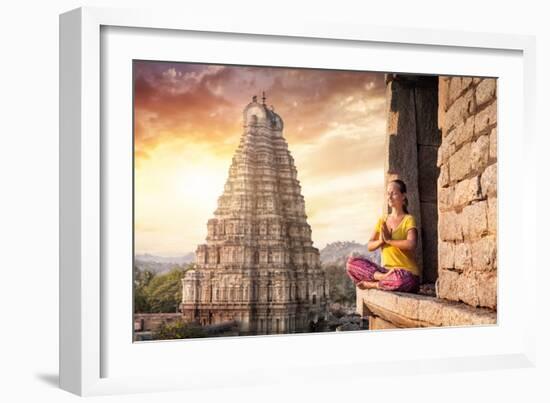 Meditation in India-Marina Pissarova-Framed Photographic Print