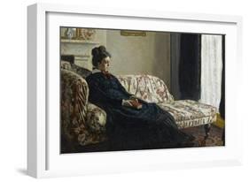 Méditation. Madame Monet au canapé, Camille Doncieux (1847-1879), première femme de l'artiste-Claude Monet-Framed Giclee Print