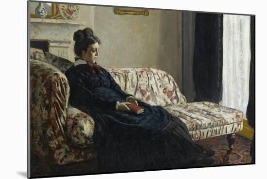 Méditation. Madame Monet au canapé, Camille Doncieux (1847-1879), première femme de l'artiste-Claude Monet-Mounted Giclee Print