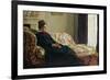 Meditation, or Madame Monet on the Sofa, circa 1871-Claude Monet-Framed Giclee Print