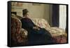 Meditation, or Madame Monet on the Sofa, circa 1871-Claude Monet-Framed Stretched Canvas